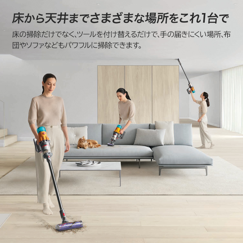 【ペット毛をしっかり掃除したい人に最適】V12 Detect Slim Absolute