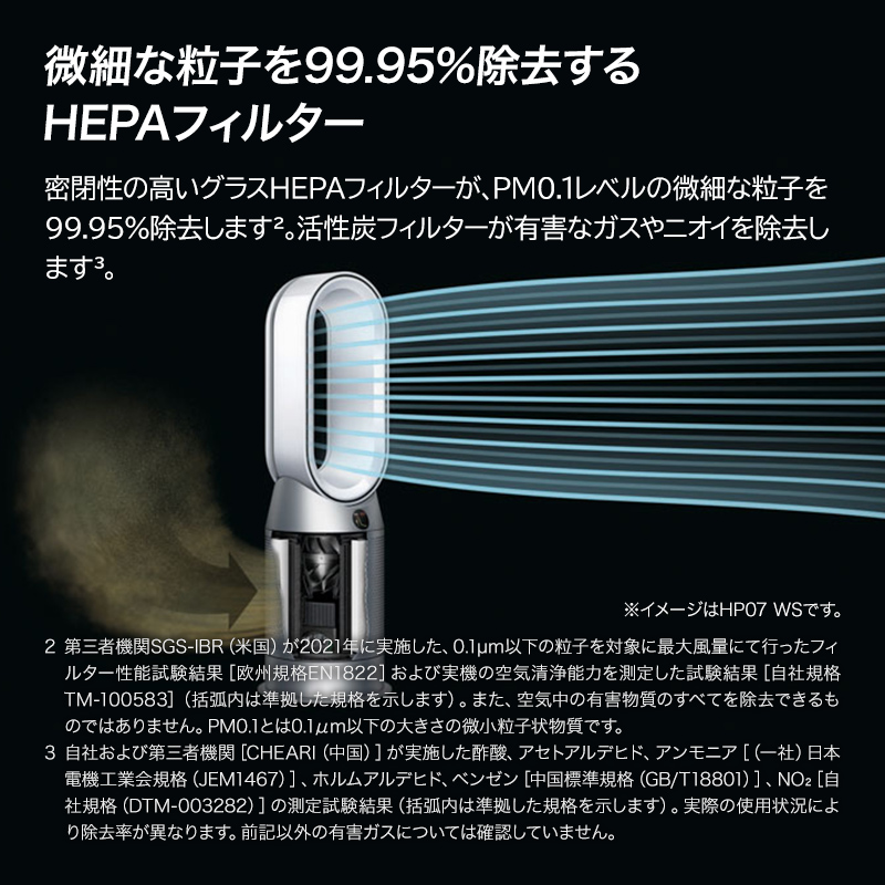 【1台3役の扇風機で一年中快適に】Purifier Hot + Cool 空気清浄機能付ファンヒーター ブラック／ニッケル