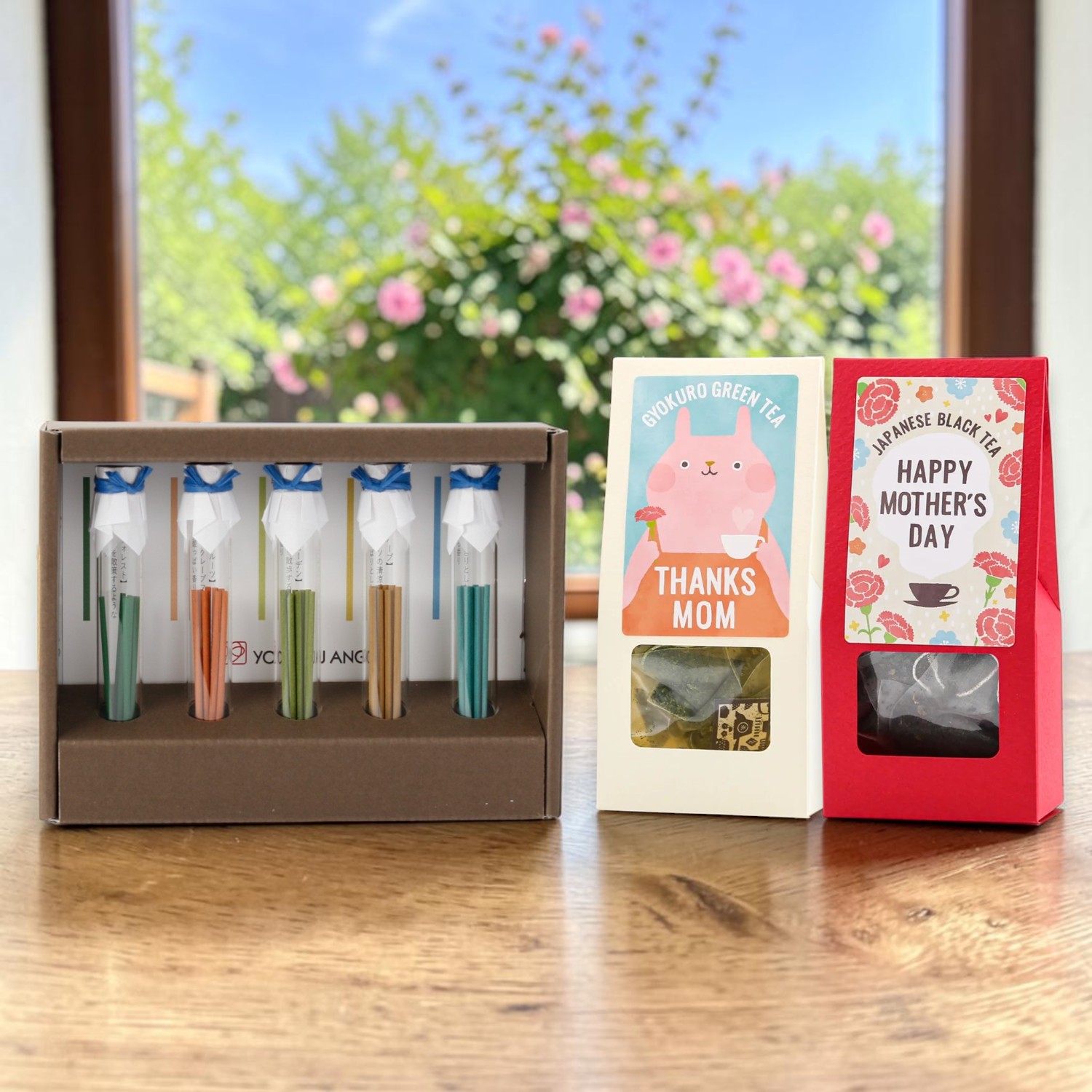 【母の日ギフト】ほっと一息 お茶とお香のギフトセット