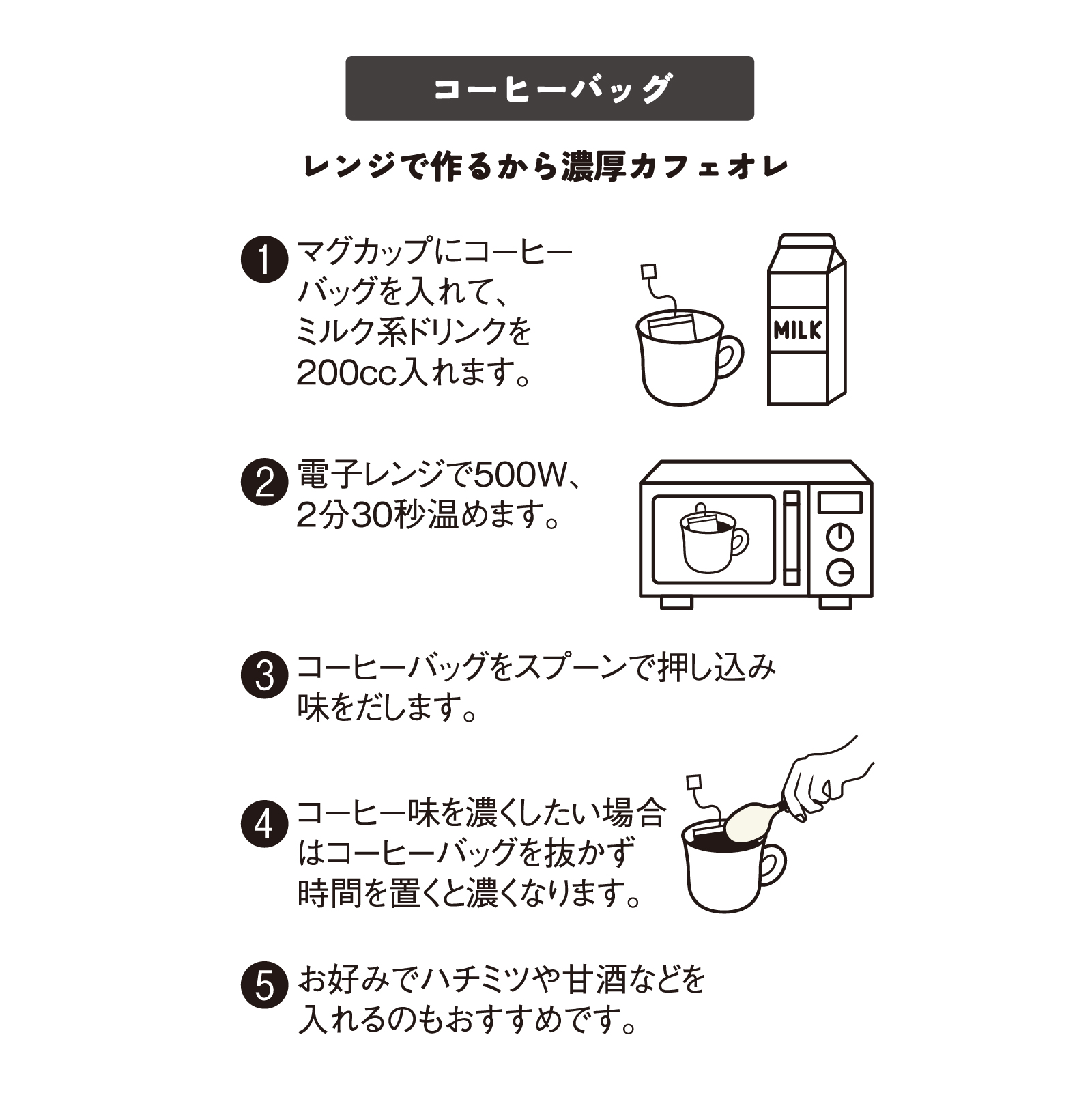 カフェラテ好きのためのコーヒーと牛柄マグのセット