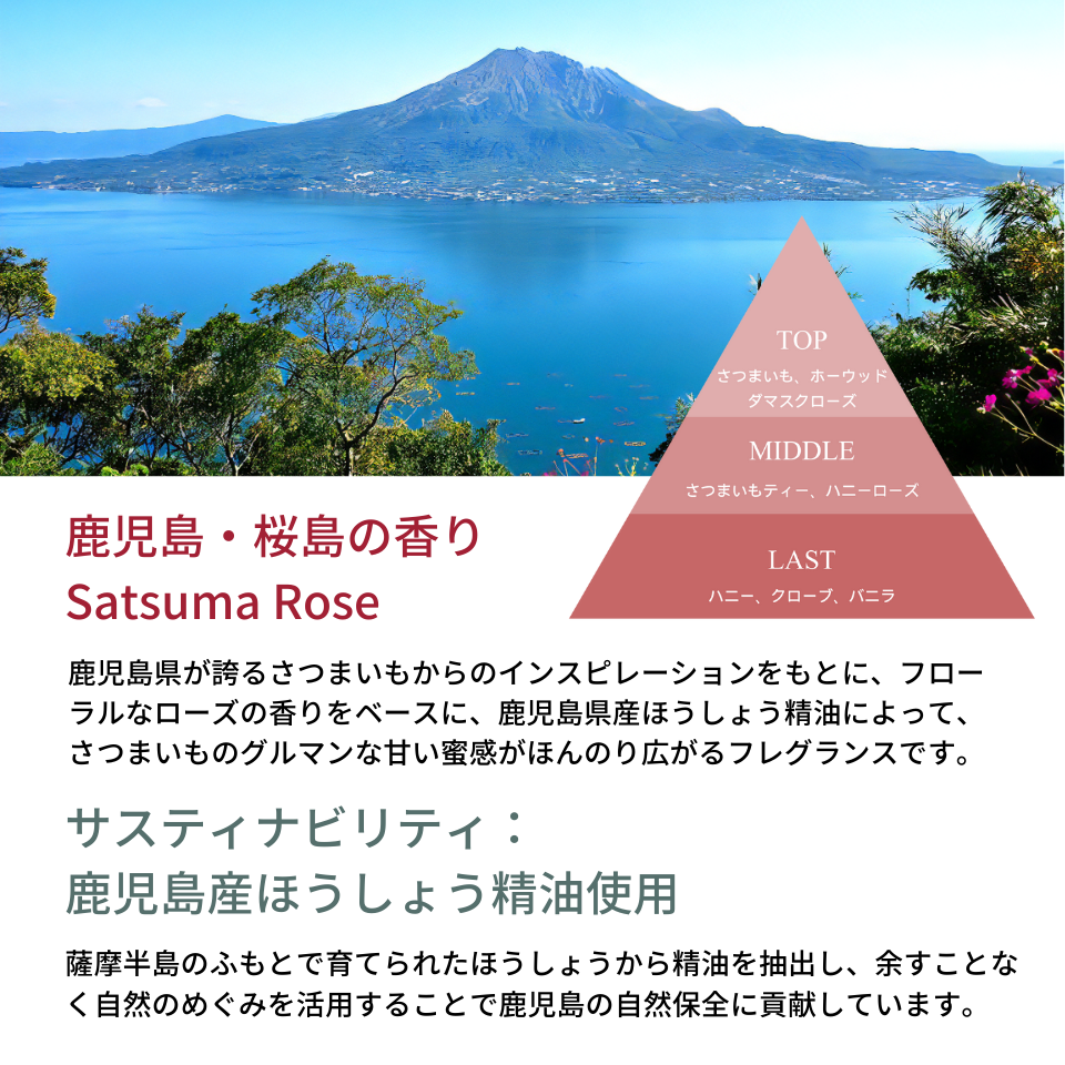 九州の香りを楽しむバスパウダー6種のセット