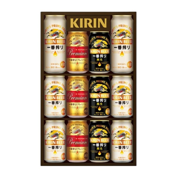 贅沢を贈る　キリン一番搾り３種セット(500ml×2本、350ml×10本)