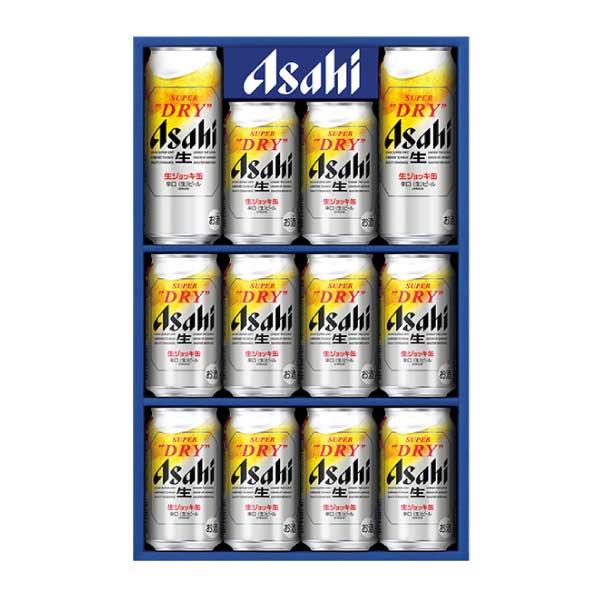 笑顔が泡立つ極上ビールギフト アサヒ 生ジョッキ缶セット(500ml×2本、350ml×10本)