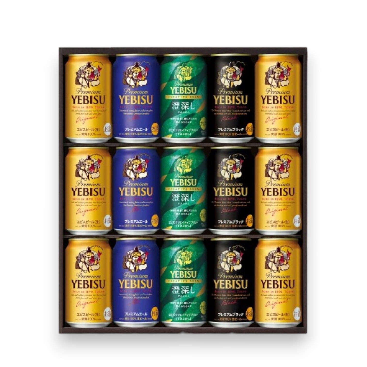 4つのヱビス、至福の飲み比べ15本セット(4種350ml×10本) | サッポロの