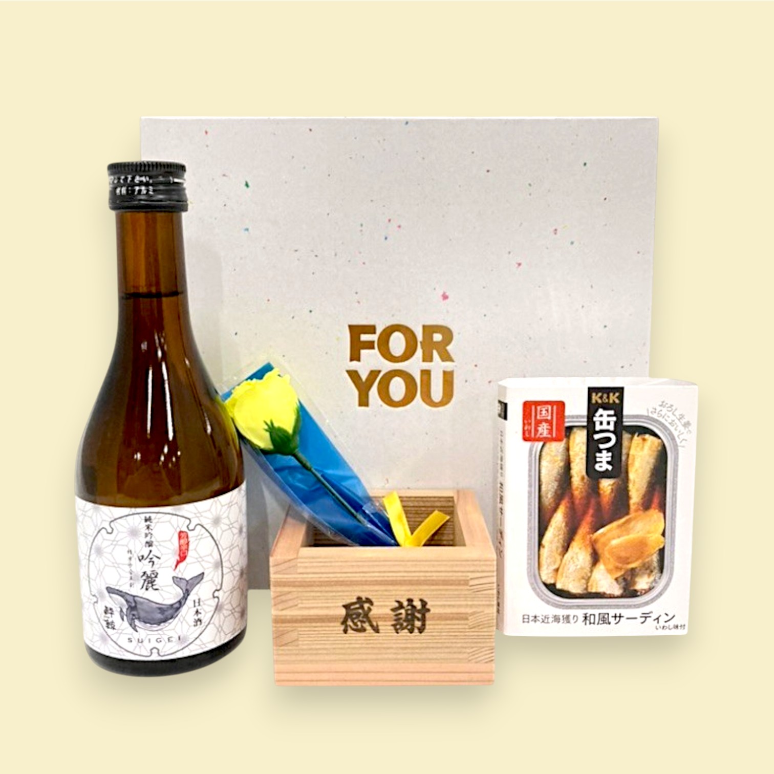 「感謝」を伝える！吉野杉を使用した一合枡＆選べる日本酒と缶つまのセット