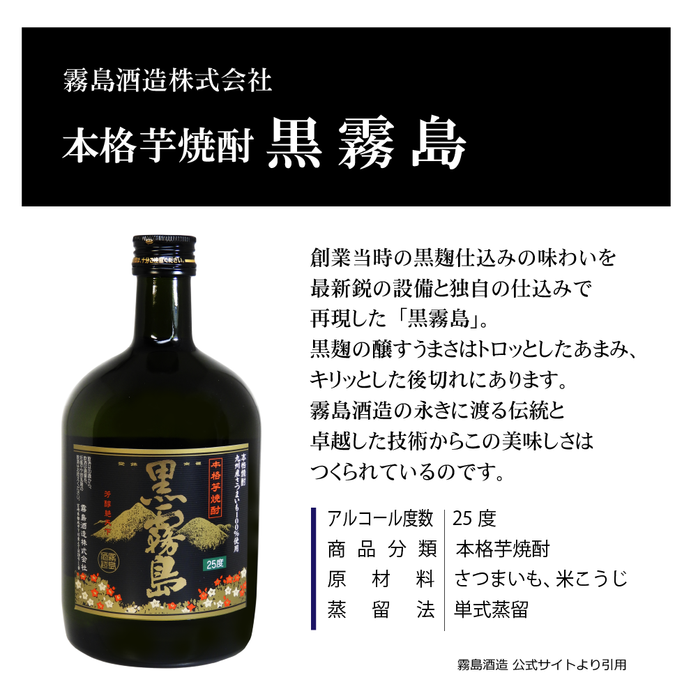 黒霧島 芋焼酎 720ml 名入れ彫刻