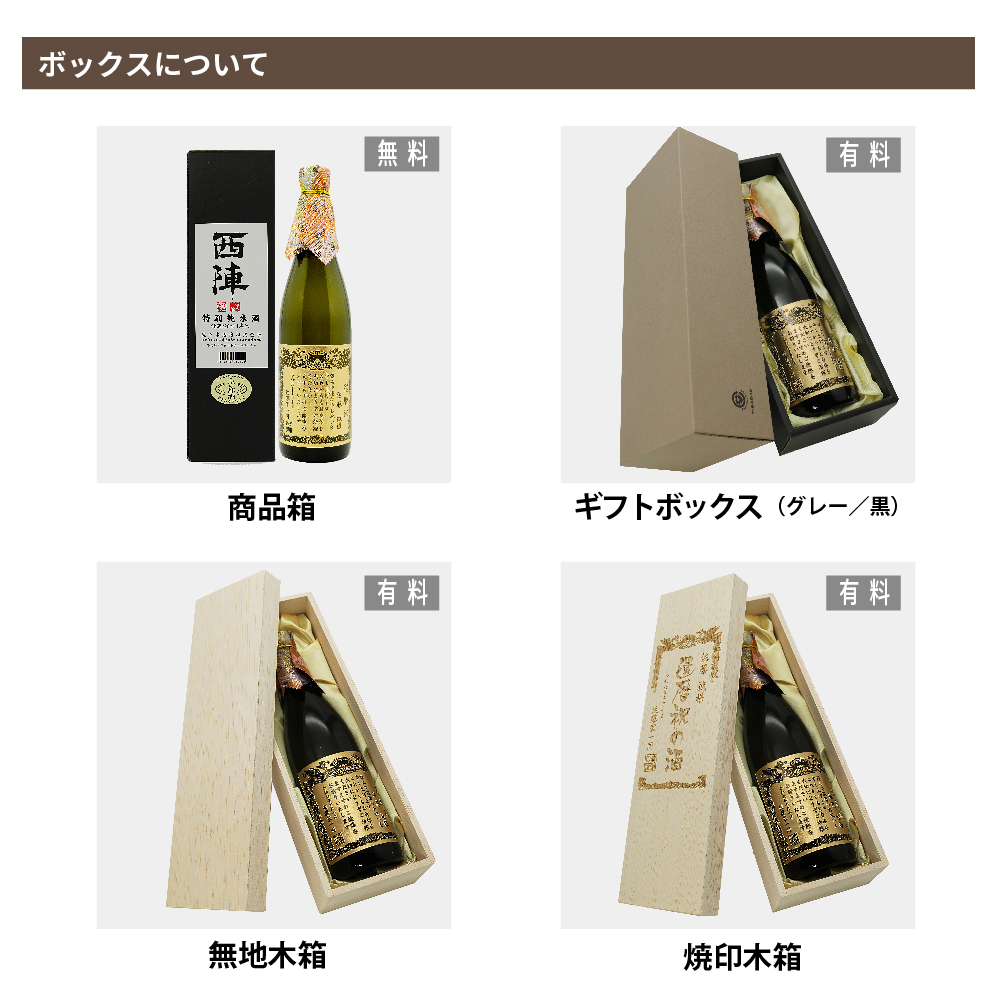 西陣 特別純米酒 720ml 名入れ彫刻