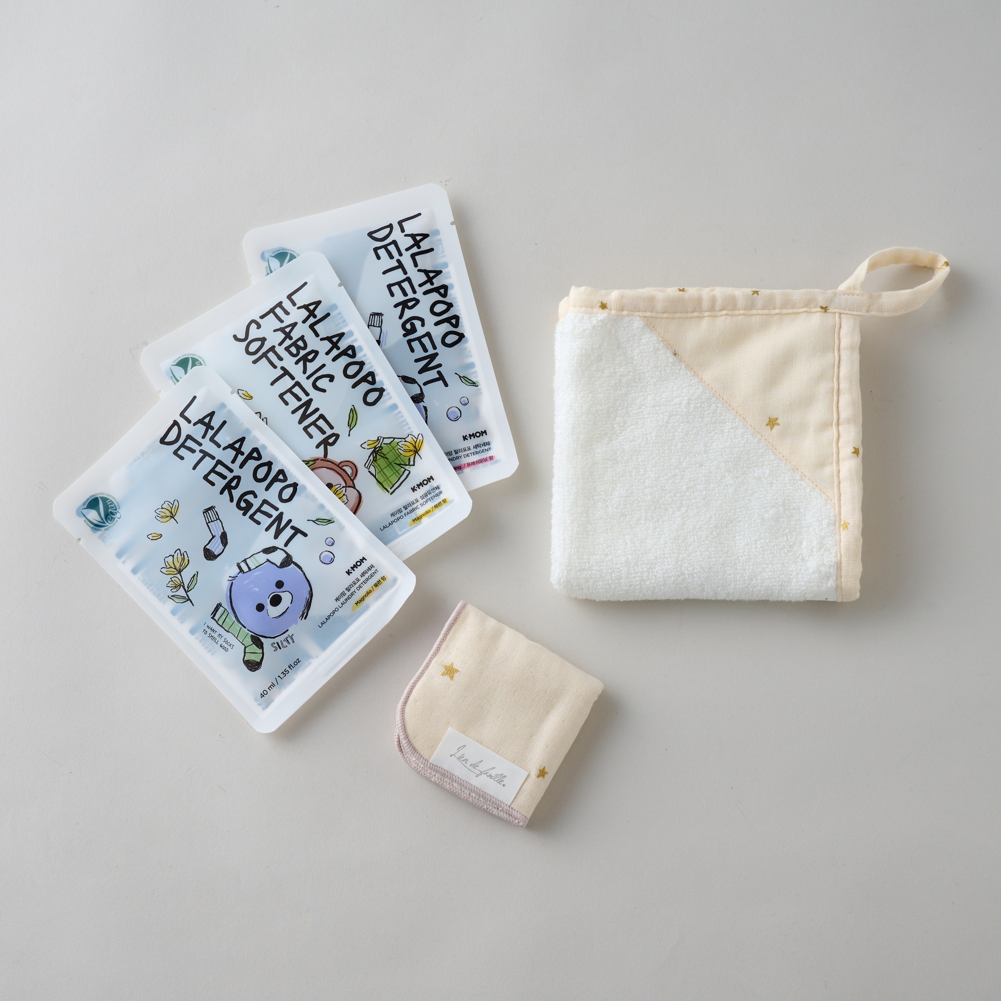 K-MOM&Liendefamille ベビーケアセット＜ベビー用衣類洗剤＋柔軟剤＋ループタオル＋ミニタオル＞