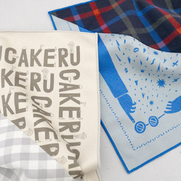 fukeru-眼鏡が拭けるハンカチ　check (Mサイズ)