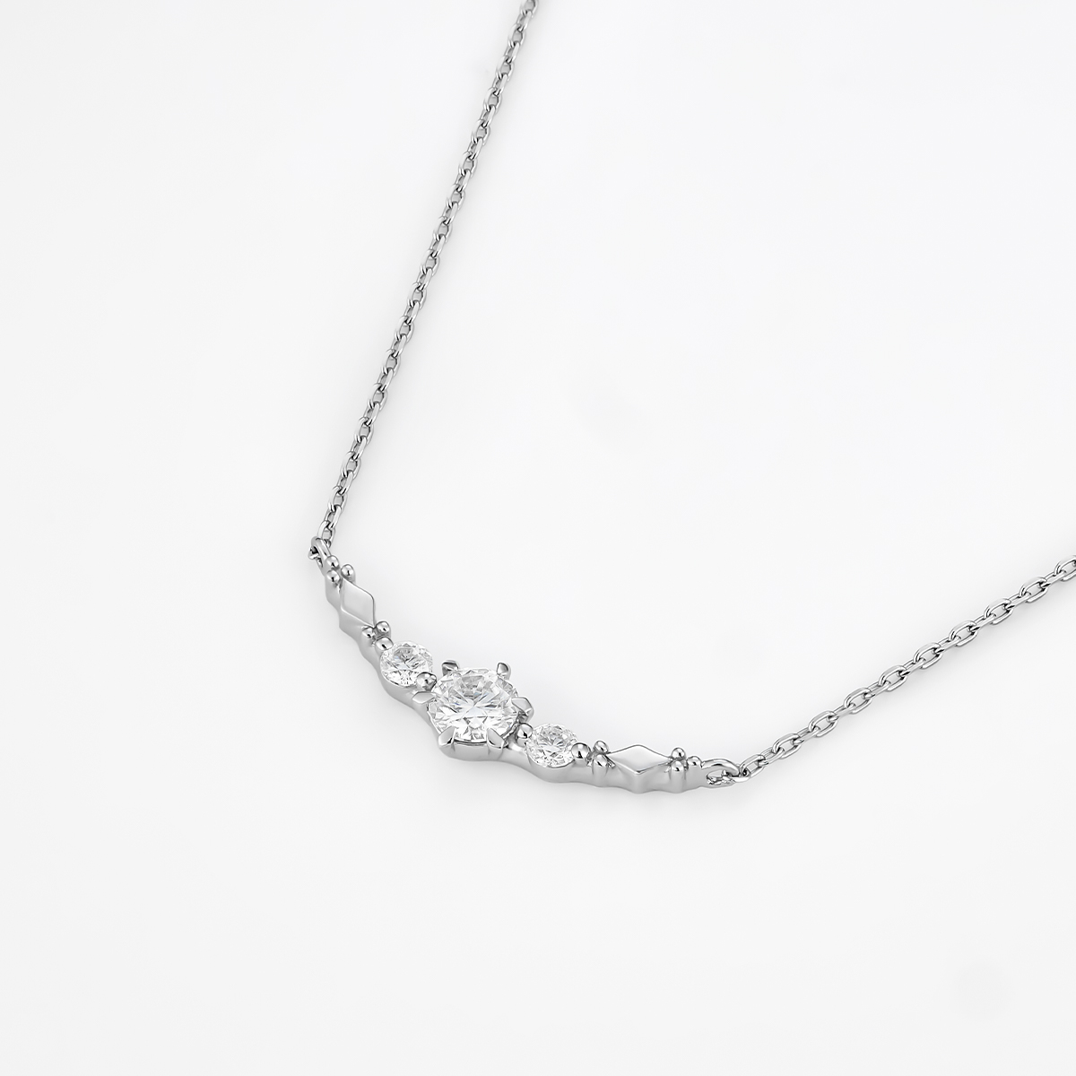 【SUMMER LIMITED】シルバー アーチ ネックレス