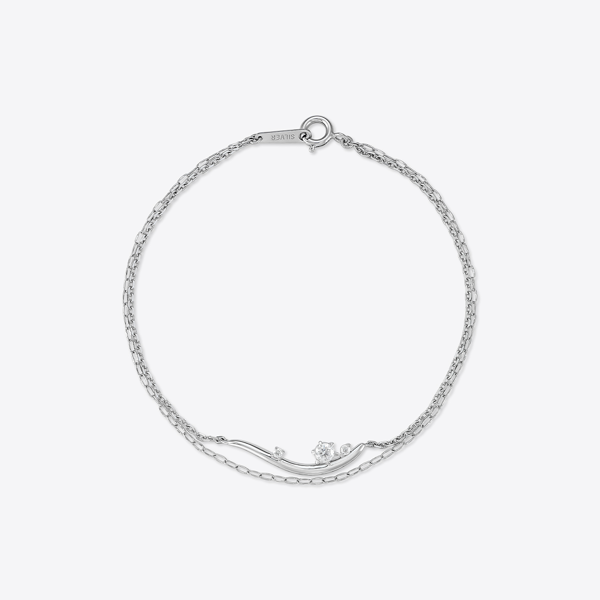 【SUMMER LIMITED】シルバー 2連 ブレスレット