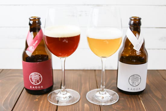 和のクラフトビール「馨和 KAGUA」と和風おつまみナッツのセット
