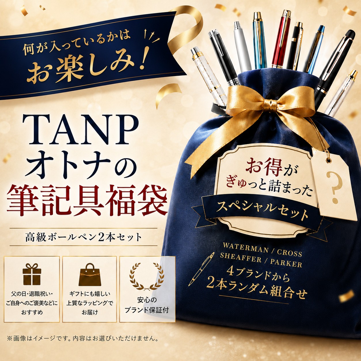 TANP オトナの筆記具福袋〈父の日・退職祝い〉｜高級ボールペン2本セット