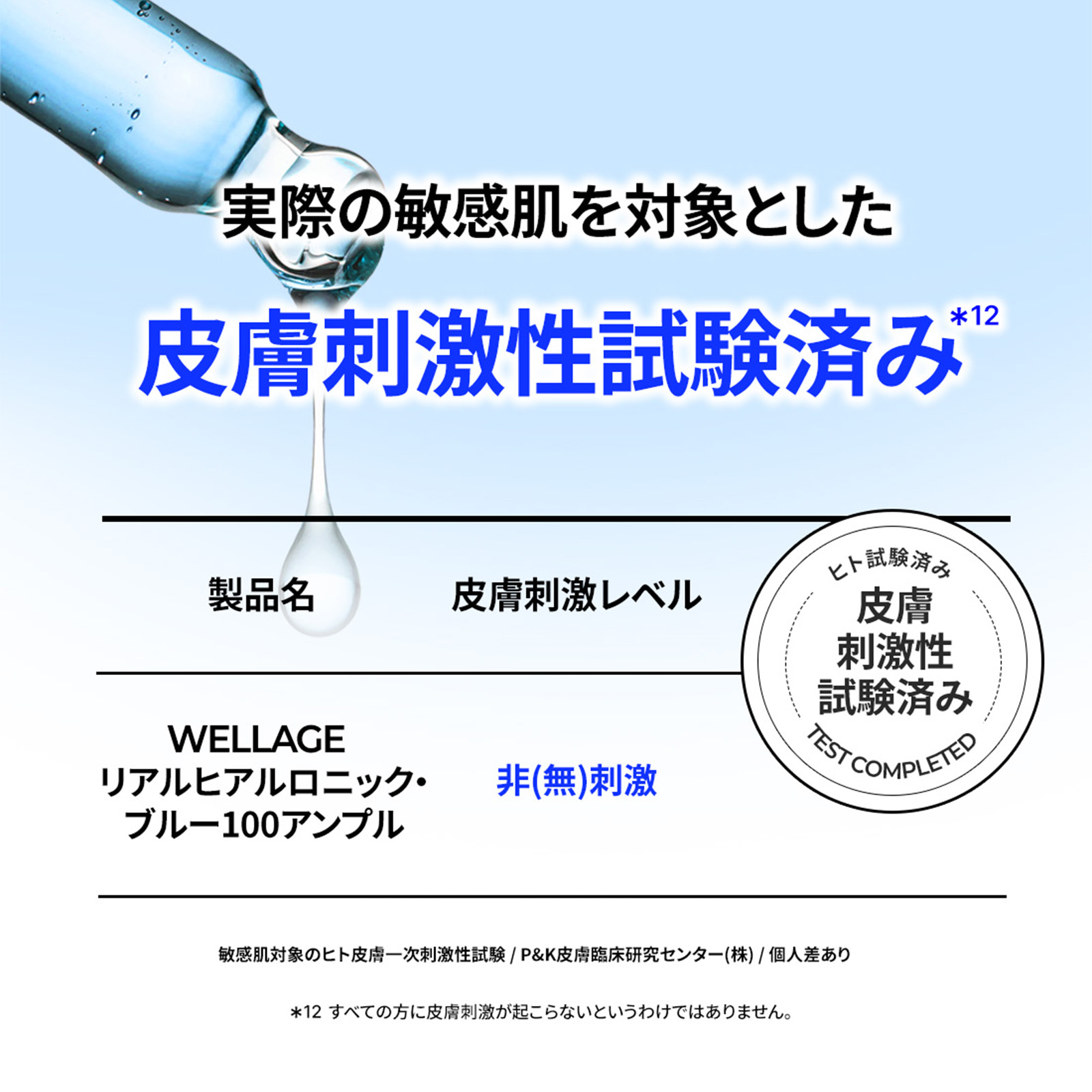 WELLAGE REAL HYALURONIC BLUE 100 AMPOULE　ウェラージュ　ＨＡブルーセラム100 
