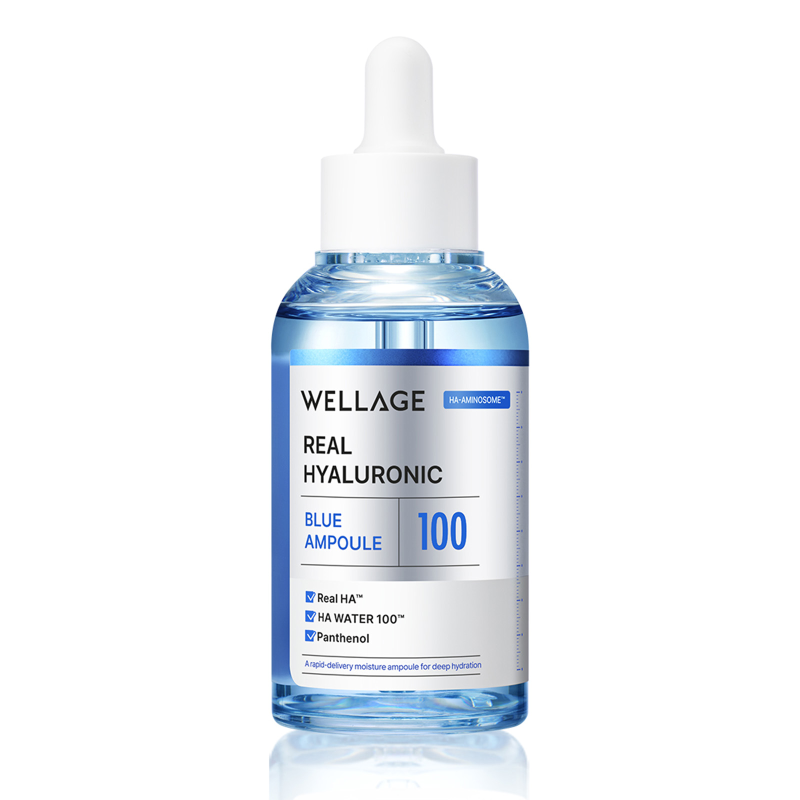 WELLAGE REAL HYALURONIC BLUE 100 AMPOULE　ウェラージュ　ＨＡブルーセラム100 