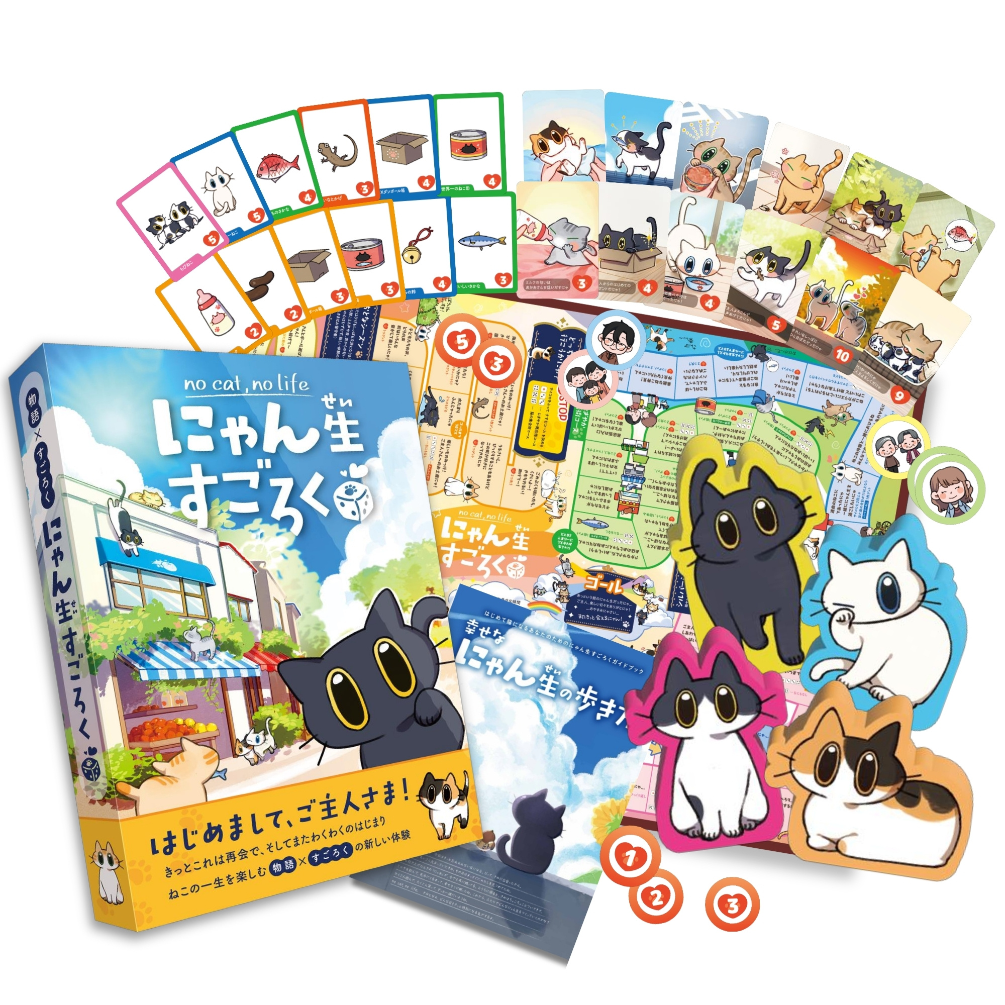 にゃん生すごろく定番4コマセット