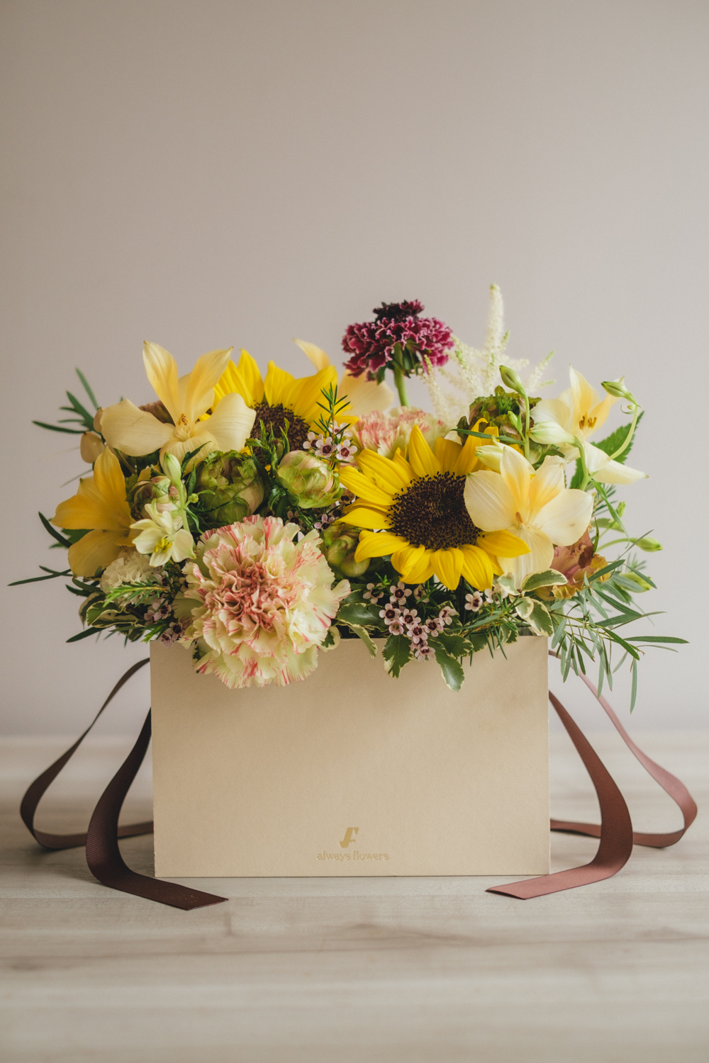 《夏季限定》Flower BAG No.1／フラワーバッグアレンジ　イエローチャージ／生花
