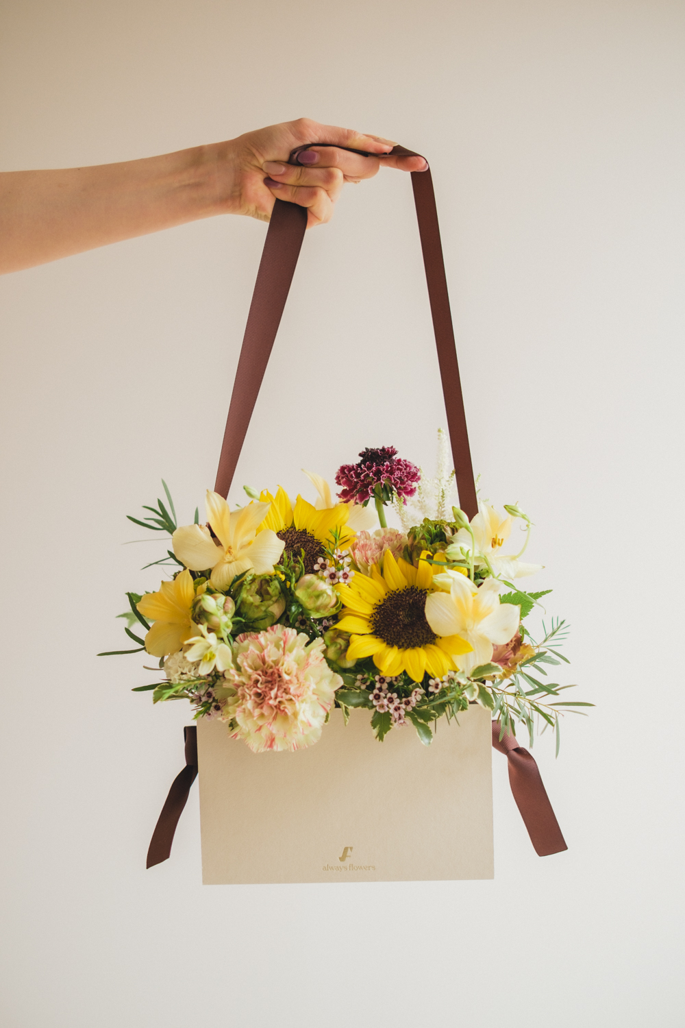 《夏季限定》Flower BAG No.1／フラワーバッグアレンジ　イエローチャージ／生花