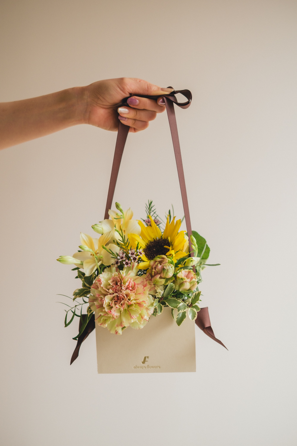 《夏季限定》Flower BAG No.1／フラワーバッグアレンジ　イエローチャージ／生花