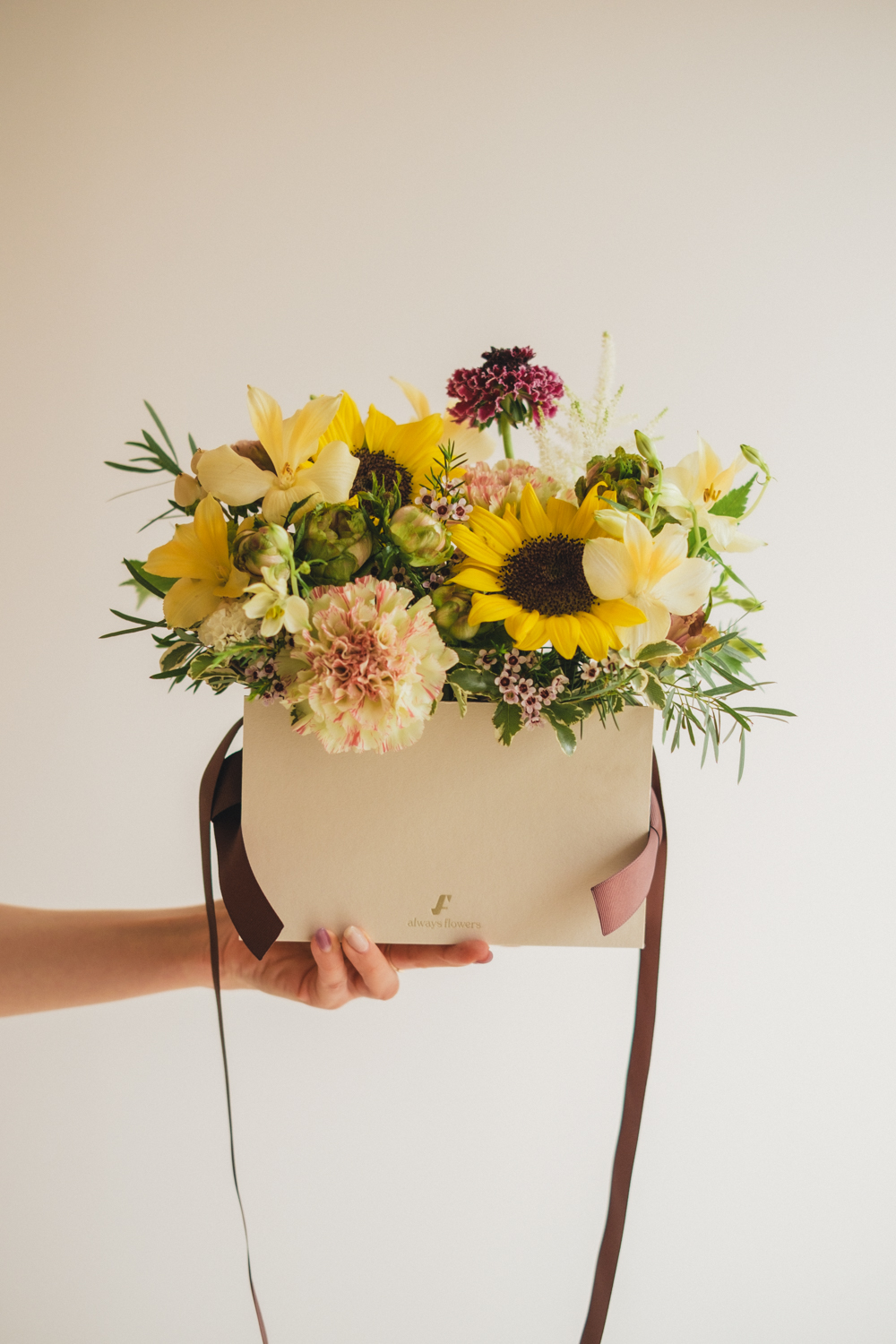 《夏季限定》Flower BAG No.1／フラワーバッグアレンジ　イエローチャージ／生花