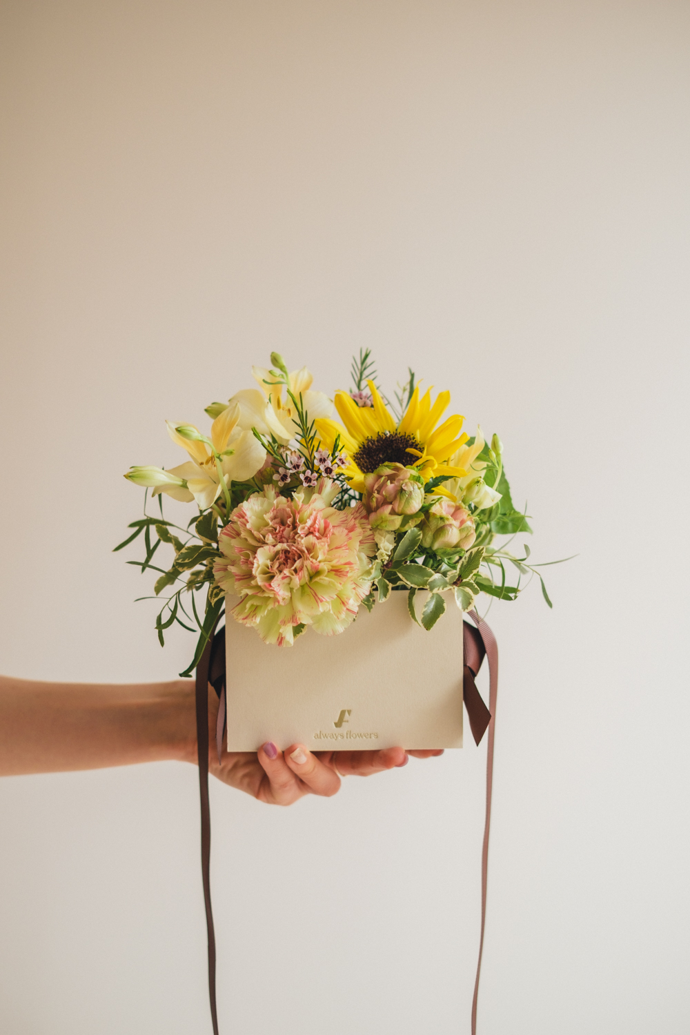 《夏季限定》Flower BAG No.1／フラワーバッグアレンジ　イエローチャージ／生花