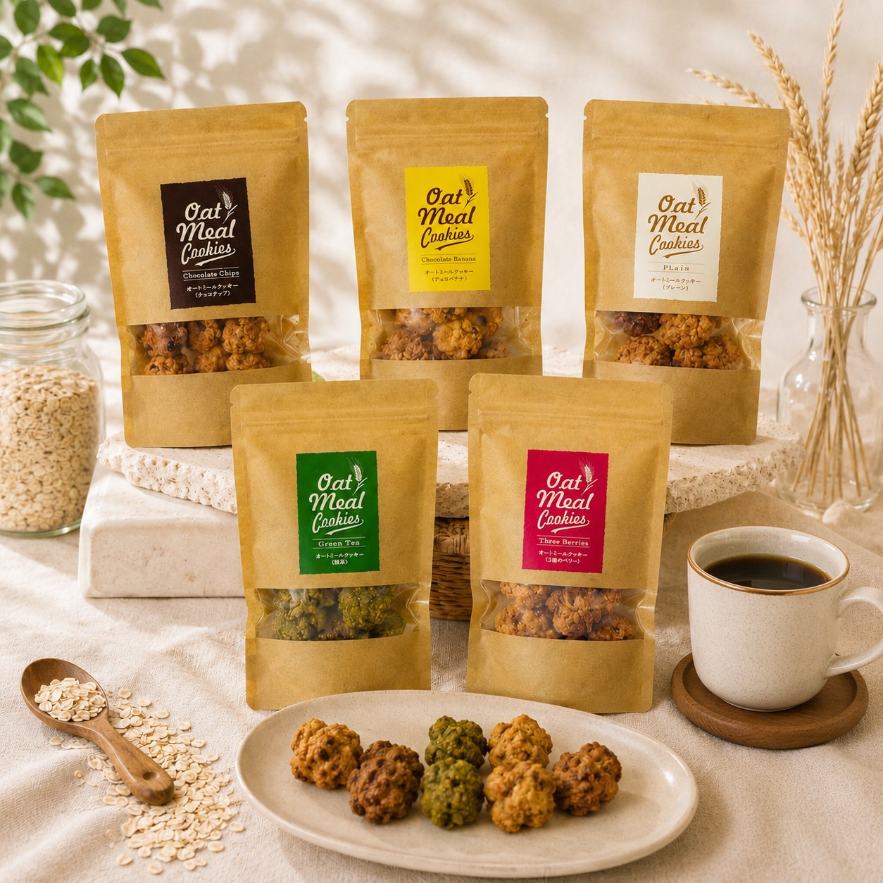 米粉とオートミールのクッキー　100g