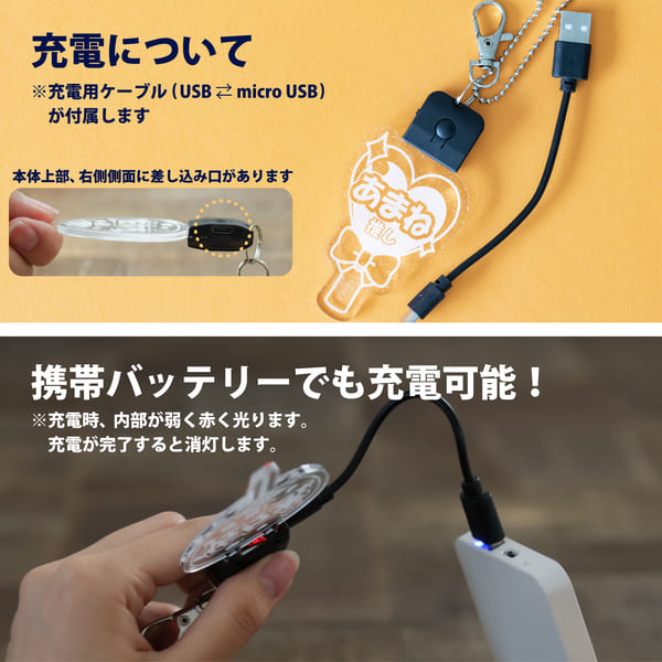光る！名入れハートペンライトキーホルダー [ラメ]