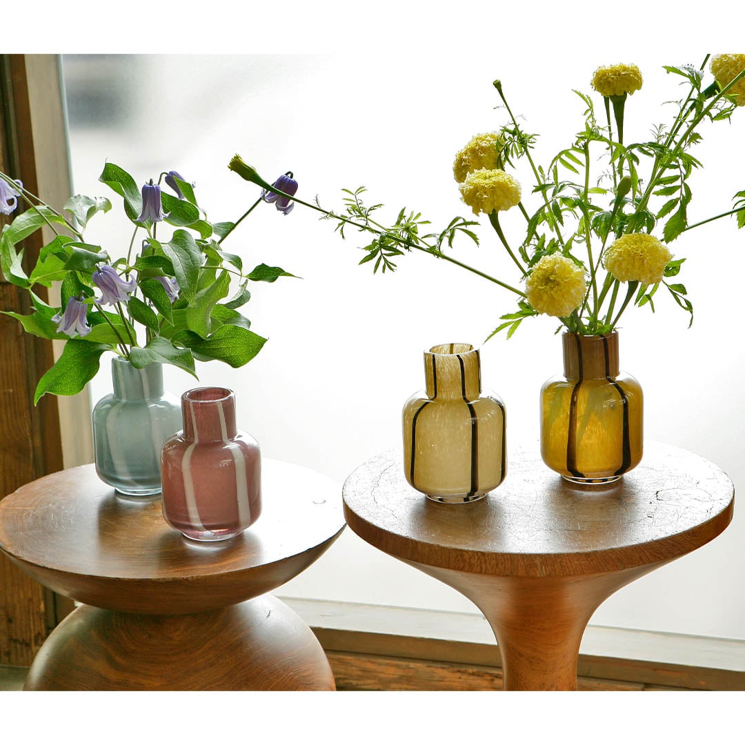 LINEA VASE　GRAY BLUE