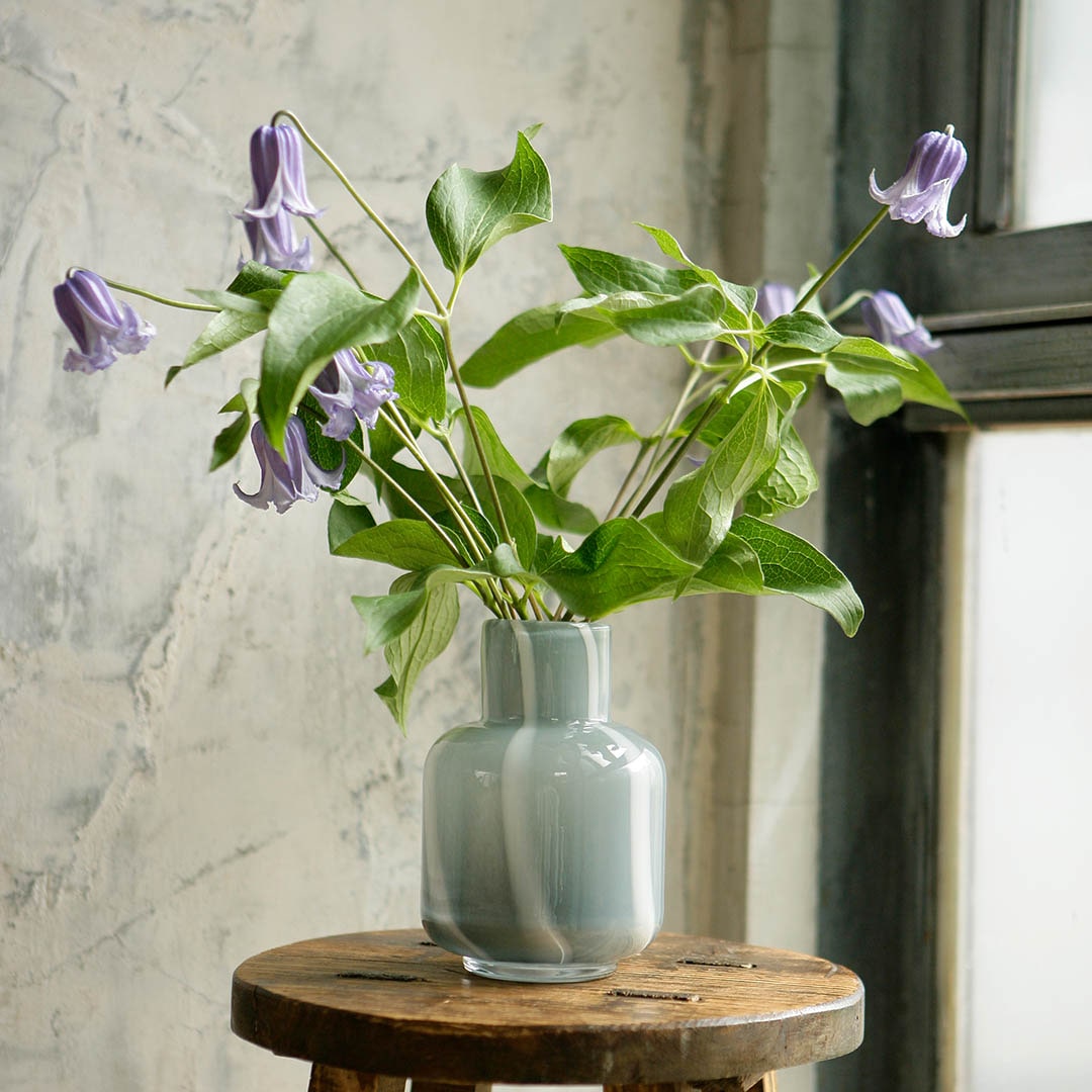 LINEA VASE　GRAY BLUE