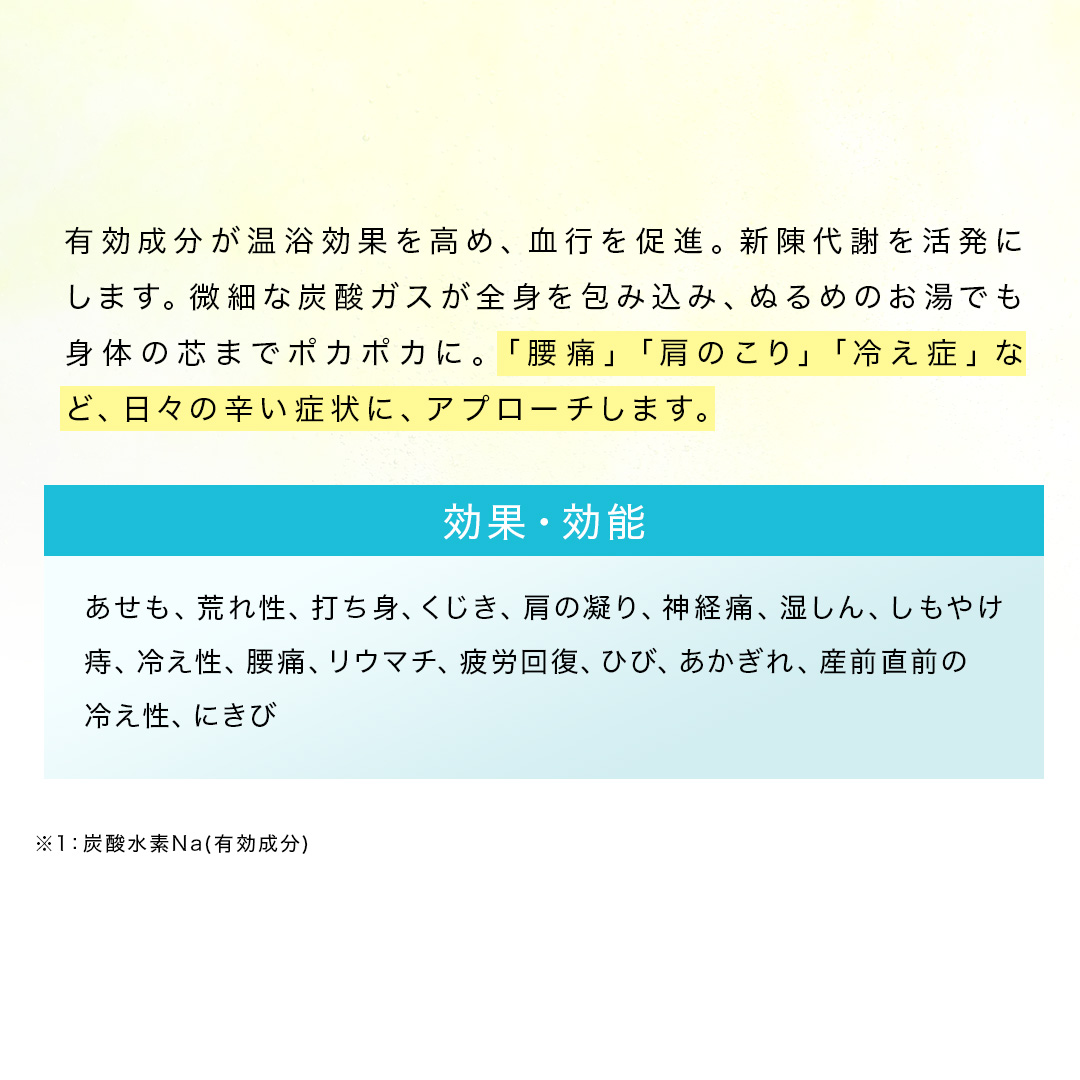 薬用重炭酸ビタミン入浴剤　3錠