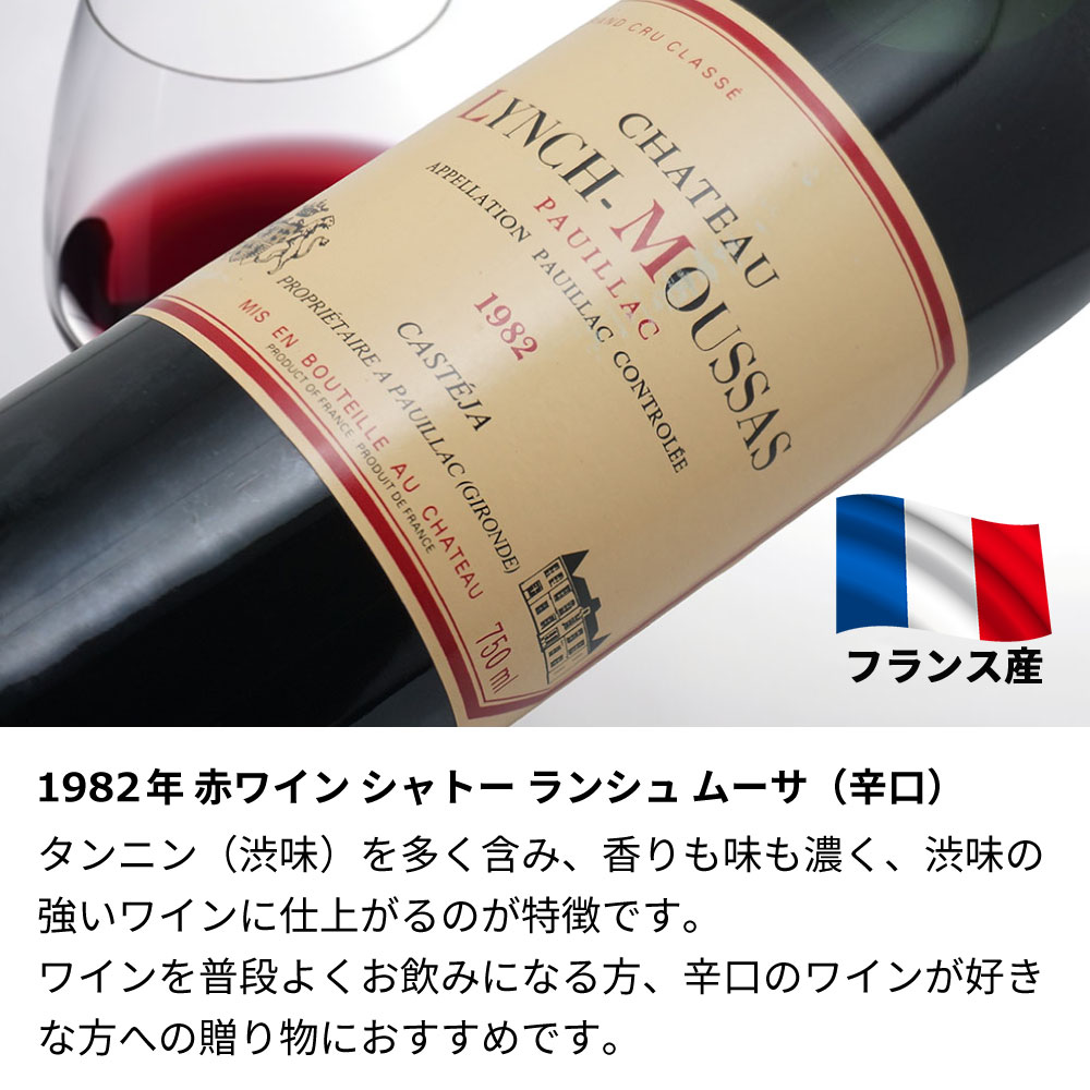 【名入れ彫刻】1982年 生まれ年ワイン 誕生日ギフト