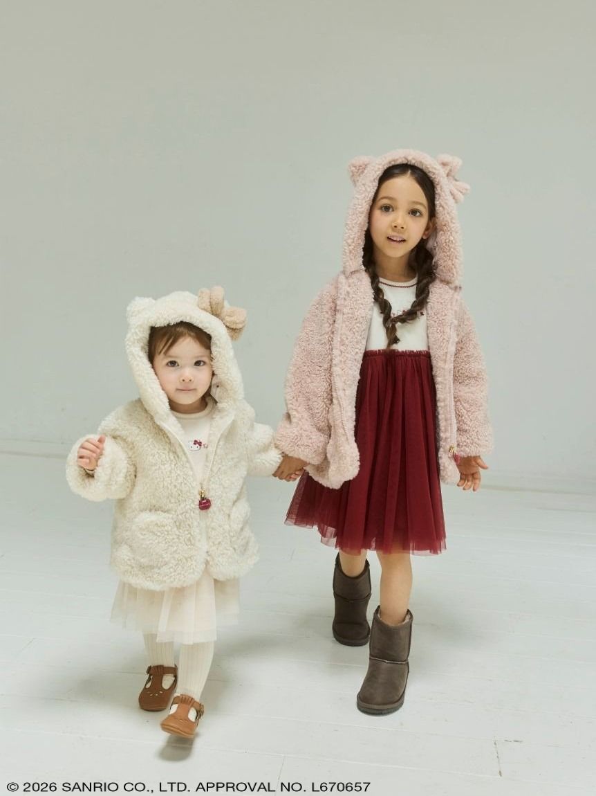 【HELLO KITTY】キティ耳付きボアブルゾン