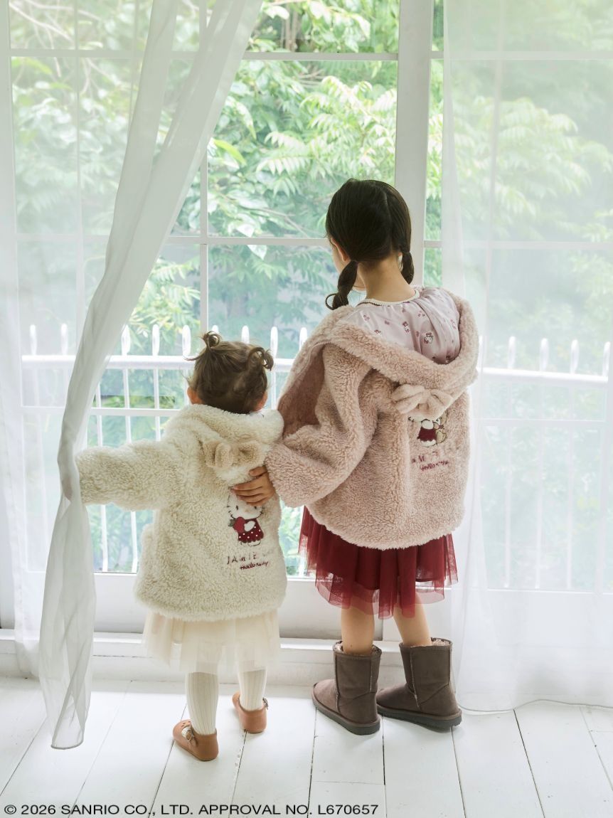 【HELLO KITTY】キティ耳付きボアブルゾン