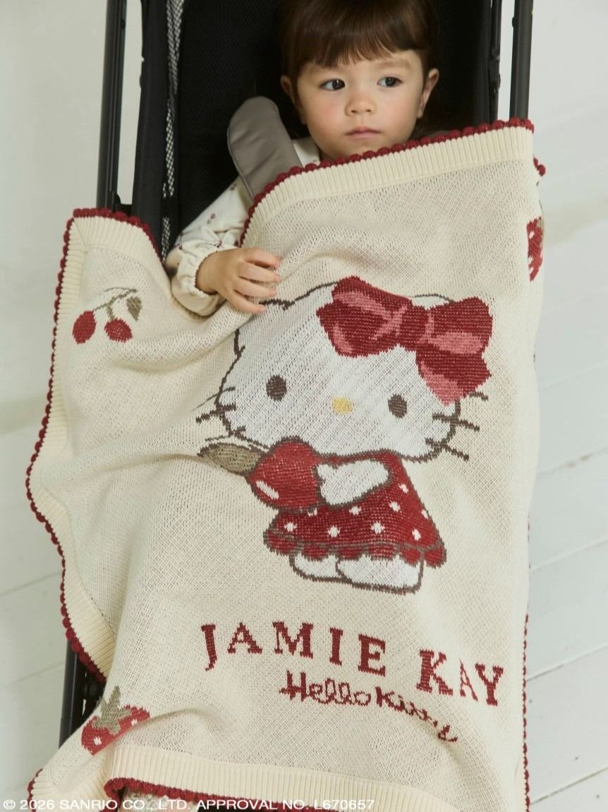 【HELLO KITTY】ニットジャガードブランケット