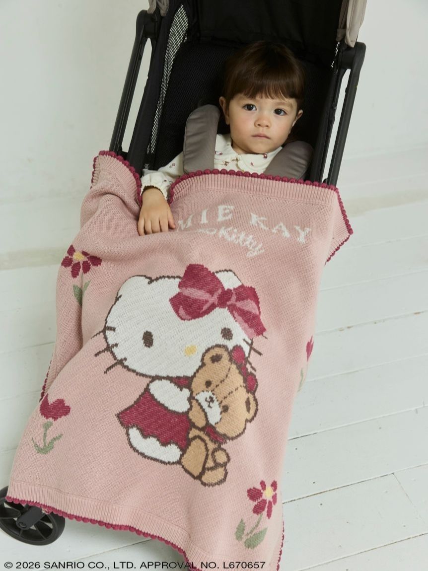 【HELLO KITTY】ニットジャガードブランケット