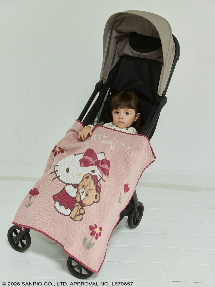 【HELLO KITTY】ニットジャガードブランケット