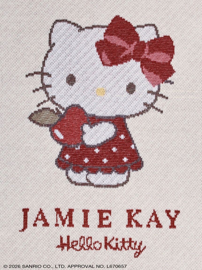 【HELLO KITTY】ニットジャガードブランケット