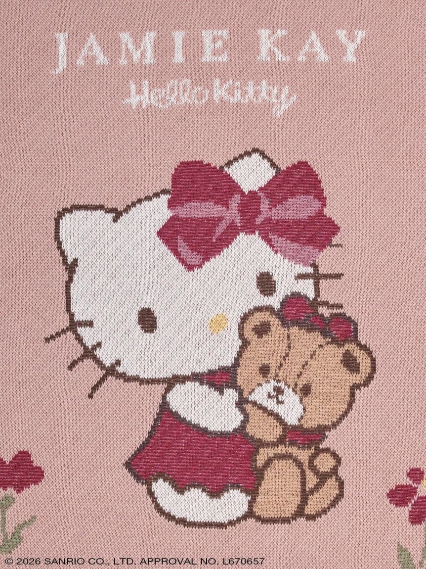 【HELLO KITTY】ニットジャガードブランケット