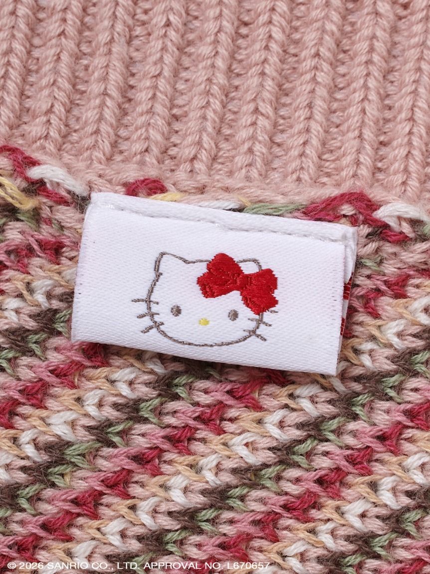【HELLO KITTY】ニットジャガードブランケット