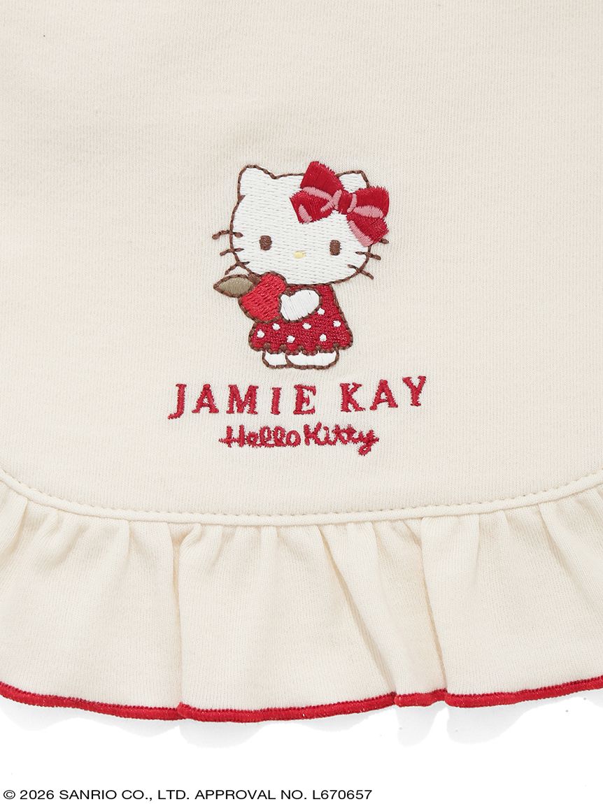 【HELLO KITTY】OCキティ刺繍フリルスタイ