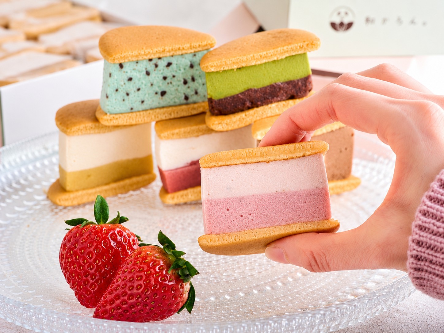 チョコミント入りあいす和かろん。12個セット