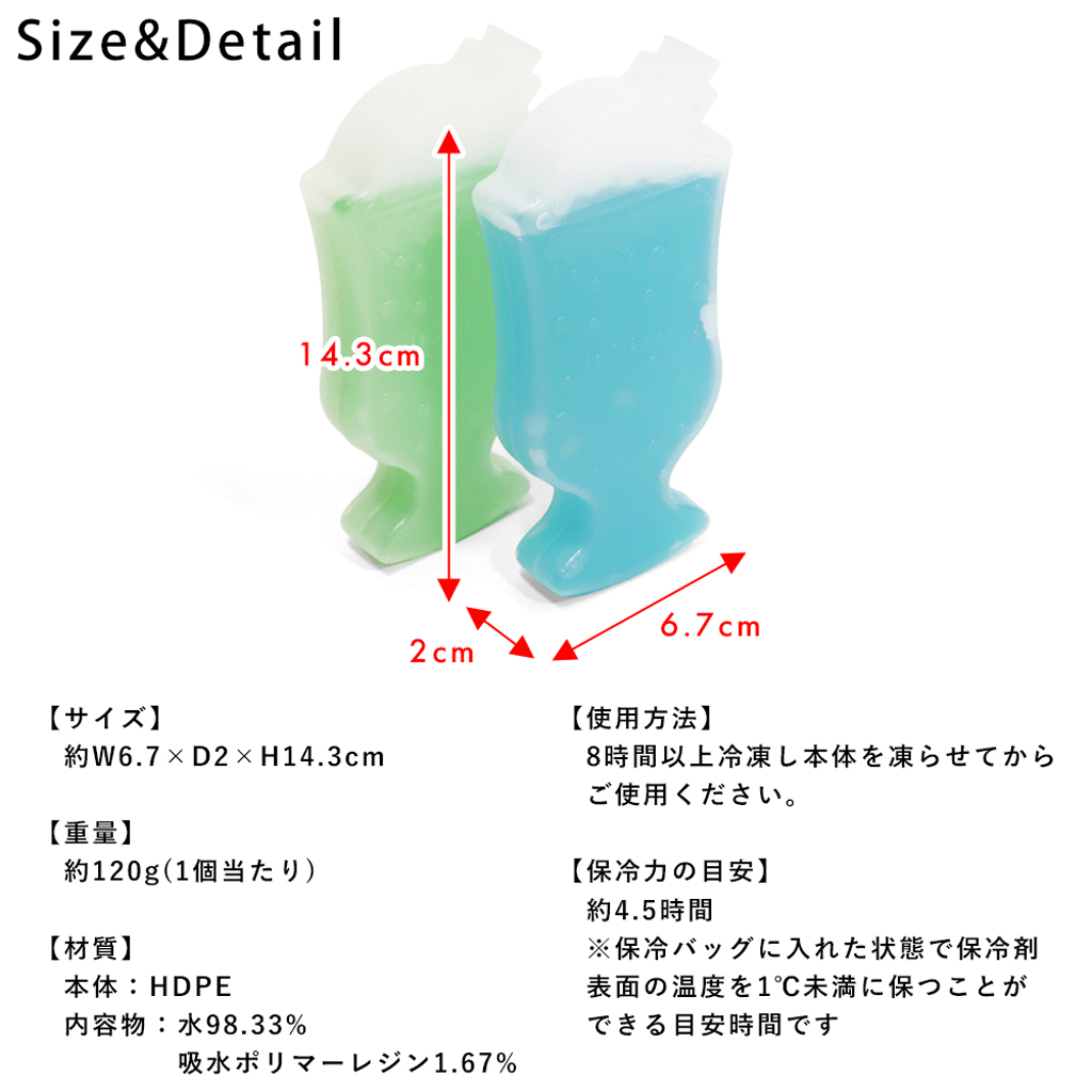 【2個セット】アイスパック クリームソーダ