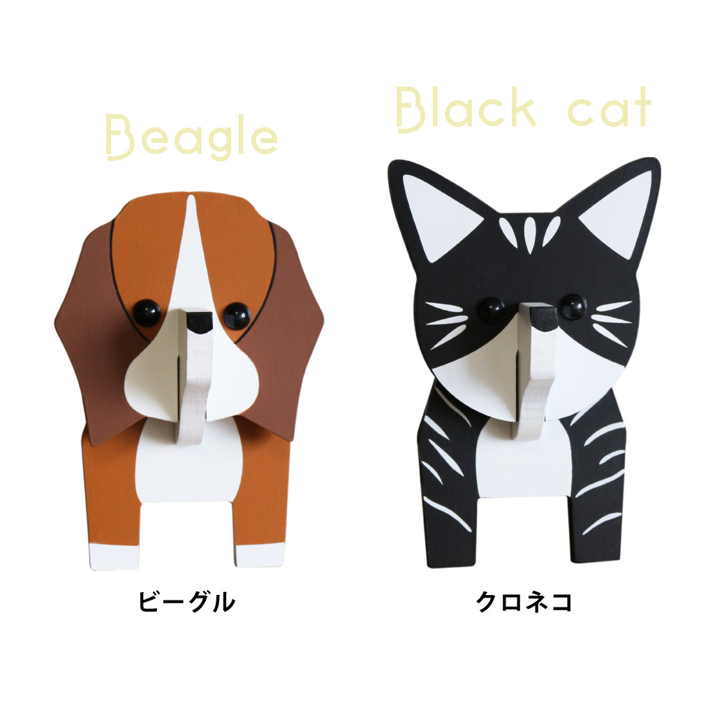 Mokki 木のぬくもりあふれる 動物たちのメガネスタンド