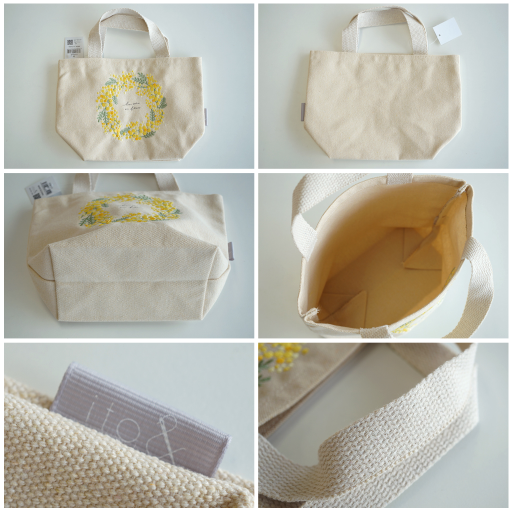【ito&】 柔らかい色彩の刺繍が美しいミニトートバッグ
