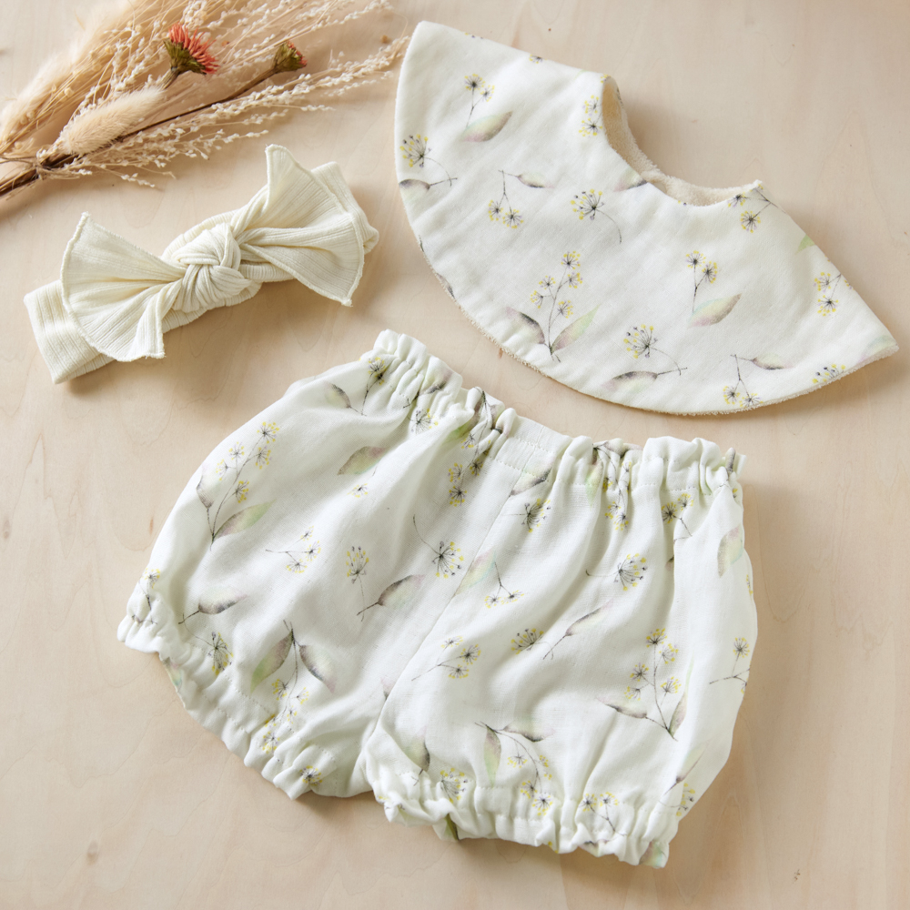 【名入れギフト】花言葉スタイ・ヘアバンド・ブルマセット