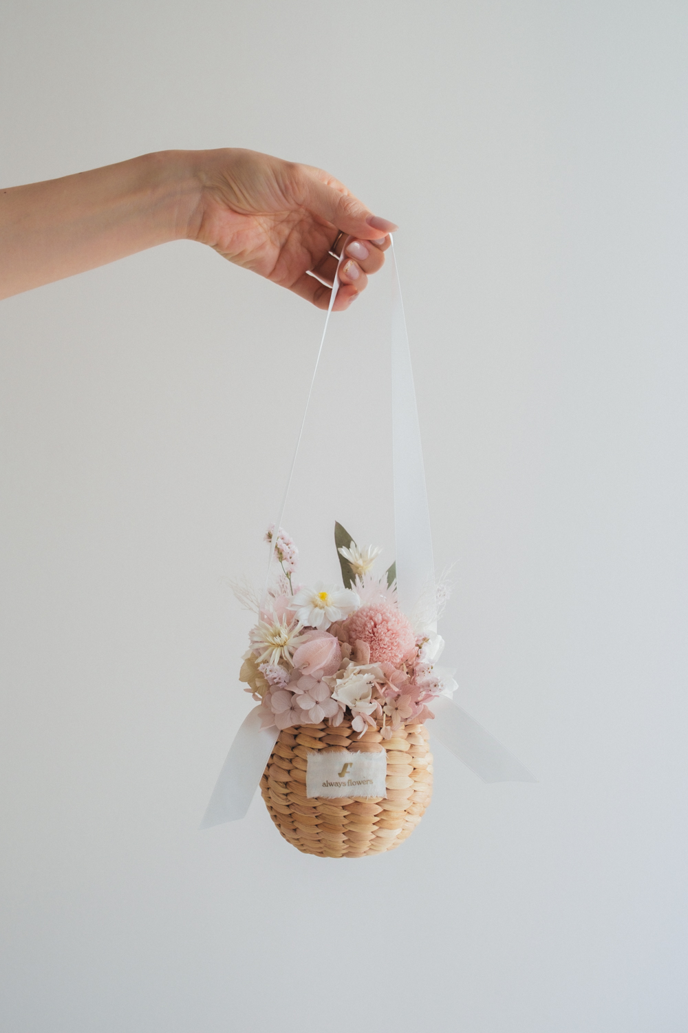 Flower BAG No.2／カゴバッグアレンジ　ほのか／プリザーブド＆ドライフラワー