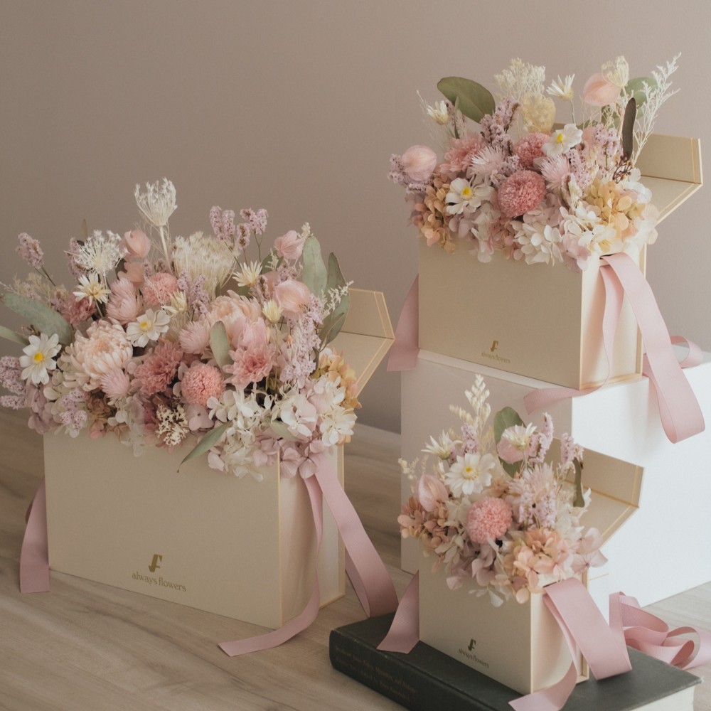 Flower BAG No.1／フラワーバッグアレンジ　つむぎ／プリザーブド＆ドライフラワー