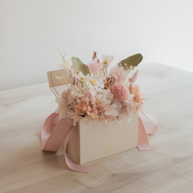 Flower BAG No.1／フラワーバッグアレンジ　つむぎ／プリザーブド＆ドライフラワー