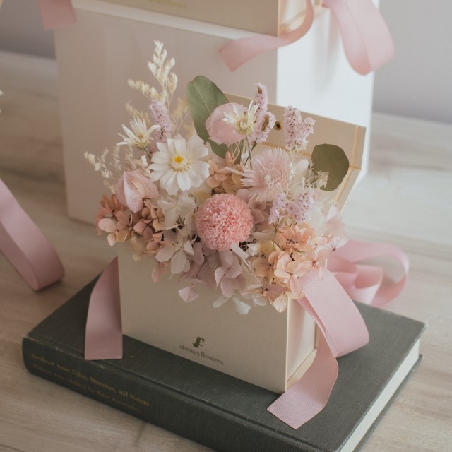 Flower BAG No.1／フラワーバッグアレンジ　つむぎ／プリザーブド＆ドライフラワー