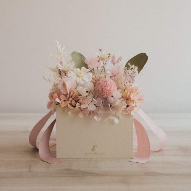 Flower BAG No.1／フラワーバッグアレンジ　つむぎ／プリザーブド＆ドライフラワー